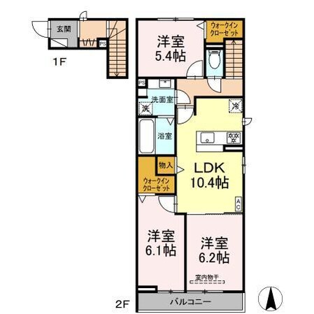 仮称）D-room赤池箕ノ手Ⅰの物件間取画像